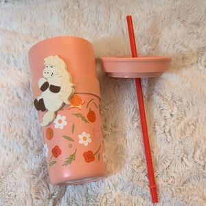 Starbucks Year of The Horse Peach Floral Tumbler ✨NWT✨